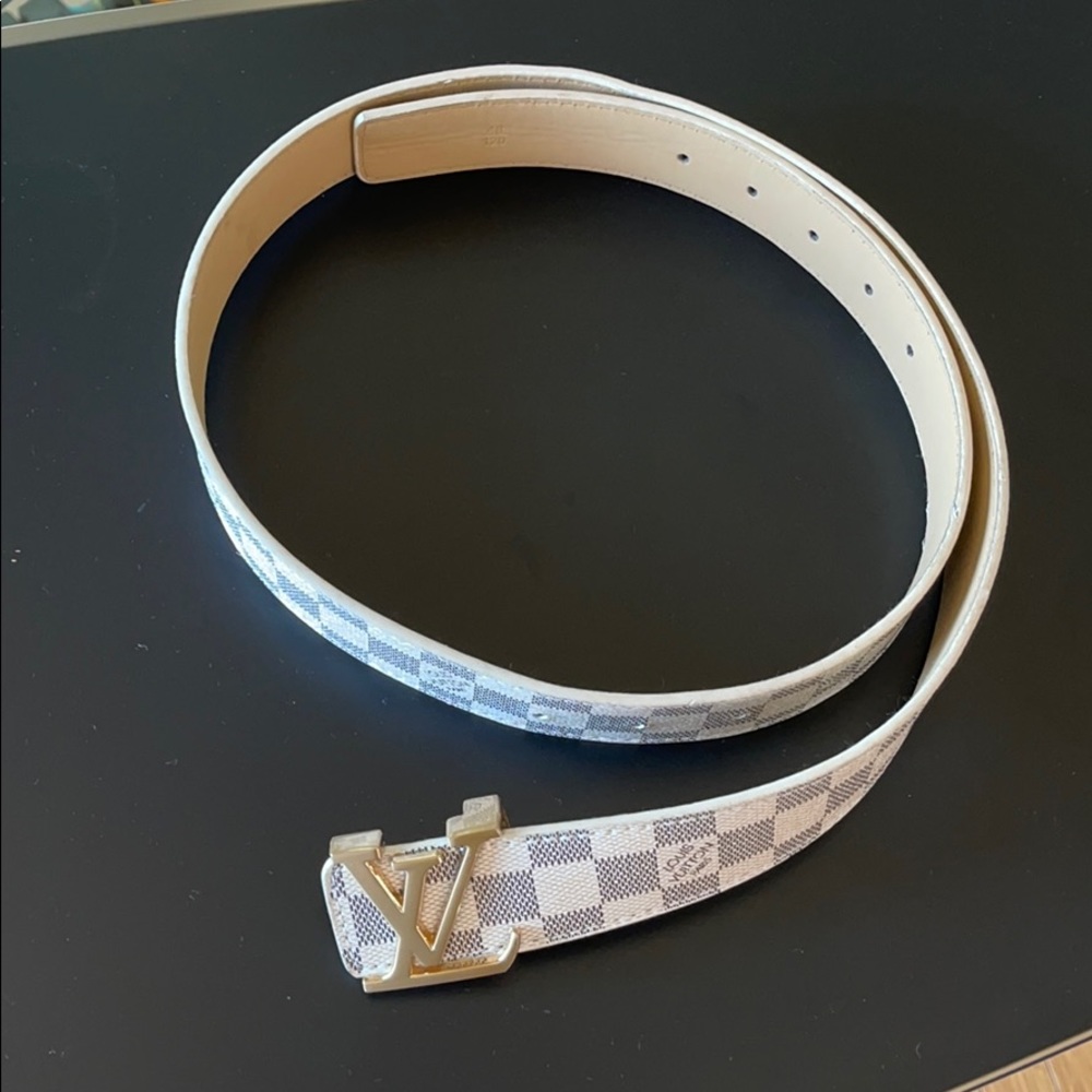 White Louis Vuitton Belt
